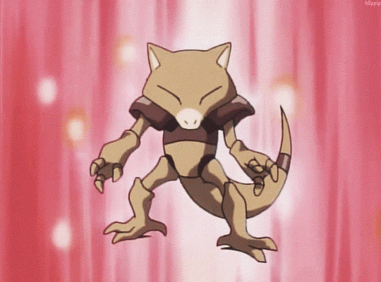 A Pokémon evolving